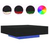 vidaXL Salontafel met LED Stripverlichting Zwart eiken Bewerkt hout