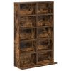 vidaXL CD Kast Gerookt eiken 65 x 23,5 x 97,5 cm Bewerkt hout