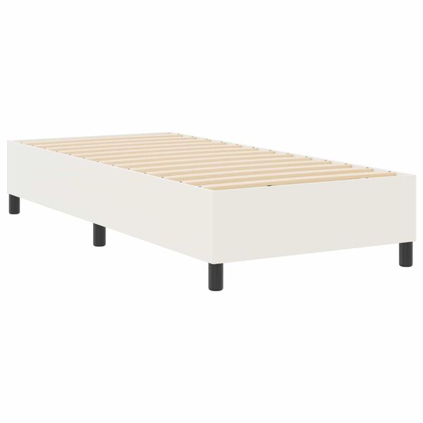 vidaXL Platform bedframe Cr&egrave;me 100 x 200 cm Katoen Stof