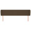 vidaXL Hoofdbord met randen 203x23x78/88 cm stof donkerbruin