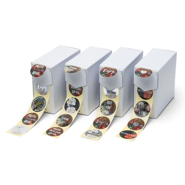 rillprint Cadeaustickers 4x250 st metallic