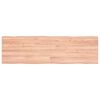 vidaXL Tafelblad natuurlijke rand 140x40x(2-4) cm eikenhout lichtbruin