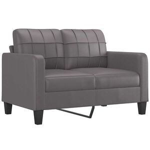 vidaXL Tweezitsbank 120 cm kunstleer grijs