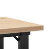 vidaXL Salontafel O-frame 50x50x35,5 cm grenenhout en staal