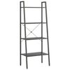 vidaXL Opbergmeubel met 4 schappen 56x35x140 cm zwart