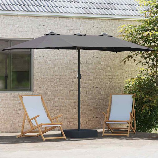vidaXL Tuinparasol Antraciet 385 x 209 x 244 cm Polyester en staal