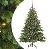 vidaXL Kunstkerstboom met 150 LED met standaard Groen 120 cm PE en PVC