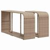 vidaXL 11-delige Tuinset met kussens poly rattan beige