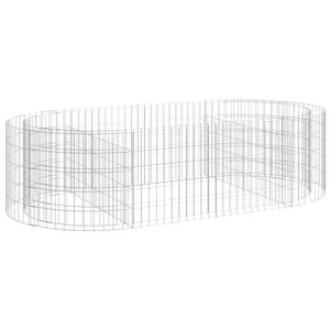 vidaXL Gabion plantenbak verhoogd 200x100x50 cm gegalvaniseerd ijzer