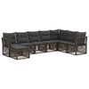 vidaXL Tuinbankenset 8 st Grijs poly rattan