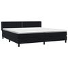 vidaXL Boxspring met matras fluweel zwart 200x220 cm