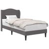 vidaXL Bedframe met hoofdeinde Grijs 90 x 200 cm Kunstleer