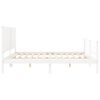 vidaXL Bedframe met hoofdbord massief hout wit 200x200 cm