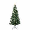 vidaXL Kunstmatig Voorverlicht Kerstboom Groen 150 cm PVC en Metaal