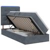 vidaXL LED Opslagbed met Matras Donkergrijs 100 x 200 cm Fluweel