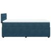 vidaXL Boxspring met matras fluweel blauw 90x200 cm