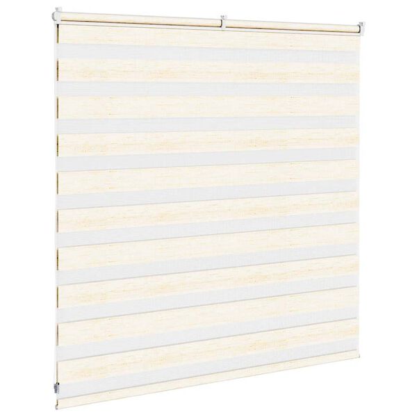 vidaXL Zebra rolgordijn 140x100 cm stofbreedte 135,9 cm marmerbeige
