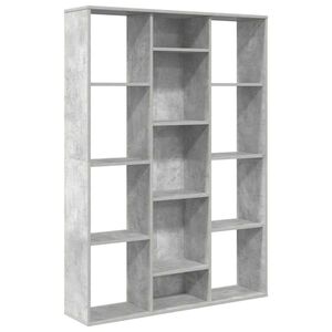 vidaXL Kamerscherm/boekenkast 100x24x140 cm bewerkt hout betongrijs