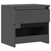 vidaXL Nachtkastje 40x30x39 cm bewerkt hout hoogglans grijs