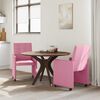 vidaXL Dining Stoelen met Wielen 2 pcs Roze 58 x 65 x 94 cm Stof