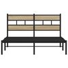 vidaXL Bedframe zonder matras metaal sonoma eikenkleurig 140x190 cm