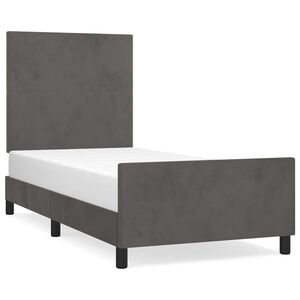 vidaXL Bedframe zonder matras 80x200 cm fluweel donkergrijs