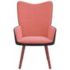 vidaXL Relaxstoel fluweel en PVC roze