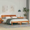 vidaXL Bedframe Wasbruin 150 x 200 cm Massief grenenhout