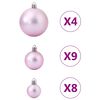 vidaXL Kerstballen 98 st &Oslash;3/4/6 cm roze