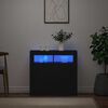 vidaXL Dressoir met LED-verlichting 80x35x75 cm zwart