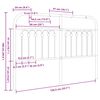 vidaXL Vervangend hoofdbord 135 cm metaal wit