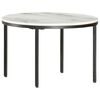 vidaXL Salontafel &Oslash;65 cm echt massief marmer wit en zwart