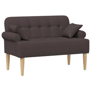 vidaXL Loungebank met knopencomfort Donkerbruin 120 x 65 x 79 cm Stof