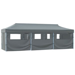 vidaXL Vouwtent pop-up met 8 zijwanden 870x291x315 cm antraciet