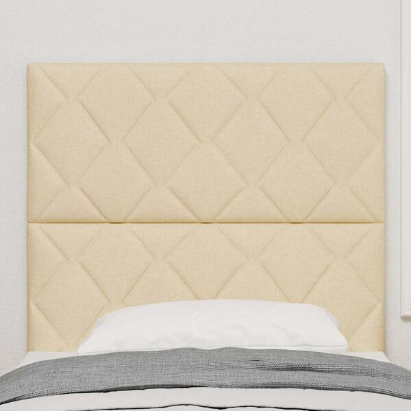 vidaXL Hoofdbord met hoofdeinde Cr&egrave;me 100 cm Nep Leer