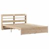 vidaXL Bedframe met hoofdbord massief grenenhout 120x190 cm
