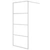 vidaXL Inloopdouchewand 90x195 cm transparant ESG-glas zilverkleurig