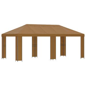 vidaXL Tuinprieel 6 x 3 m Beige Polyester en staal 190 gsm