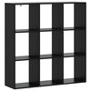 vidaXL Boekenkast 102 x 29 x 103,5 cm Bewerkt hout Zwart eiken