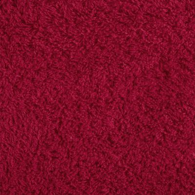 vidaXL 6-delige Handdoekenset 600 g/m² 100% katoen rood