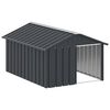 vidaXL Hondenhok 116,5x153x81,5 cm gegalvaniseerd staal antracietkleur