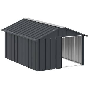 vidaXL Hondenhok 116,5x153x81,5 cm gegalvaniseerd staal antracietkleur
