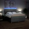 vidaXL Boxspring met matras stof lichtgrijs 180x200 cm