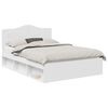 vidaXL Bedframe met hoofdeinde Wit 150 x 200 cm Massief grenenhout