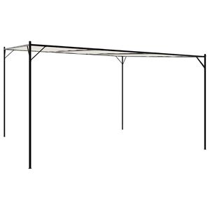 vidaXL Prieel 4x4 m 180 g/m&sup2; stof en staal wit