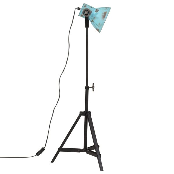 vidaXL Vloerlamp 25 W E27 35x35x65/95 cm verweerd blauw