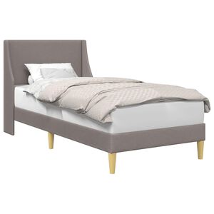 vidaXL Bedframe met hoofdeinde Taupe 90 x 200 cm Stof