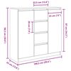 vidaXL Dressoir met lades 100,5x35x98,5 cm spaanplaat artisanaal