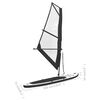 vidaXL Stand Up Paddleboard opblaasbaar met zeilset zwart en wit