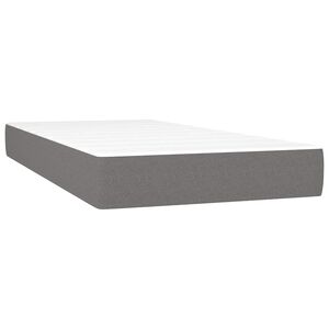 vidaXL Pocketveringmatras medium 80x200x20 cm stof donkergrijs